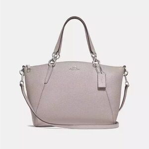 Coach Pebbled Leather Satchel in Light Taupe